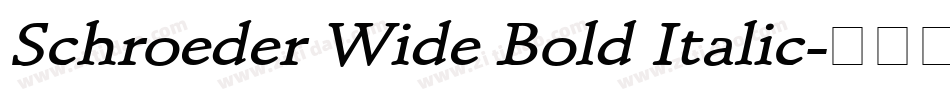 Schroeder Wide Bold Italic字体转换